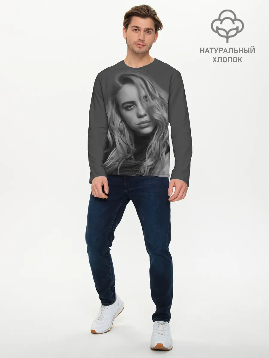 Мужской лонгслив базовый / BILLIE EILISH (P007_P004ooo1865149, P004ooo1865149)