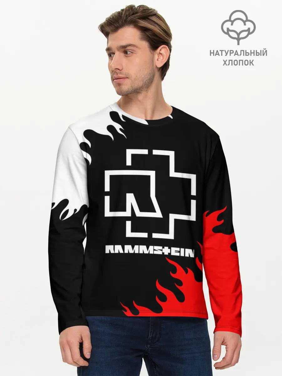 Мужской лонгслив базовый / RAMMSTEIN | РАМШТАЙН (P007_P004ooo1864619, P004ooo1864619)