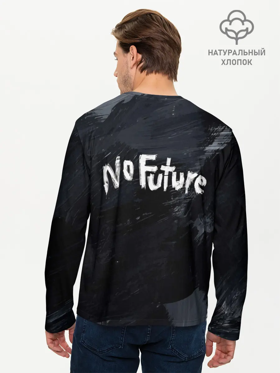 Мужской лонгслив базовый / DARK - No Future (P007_P004ooo1864843, P004ooo1864843)