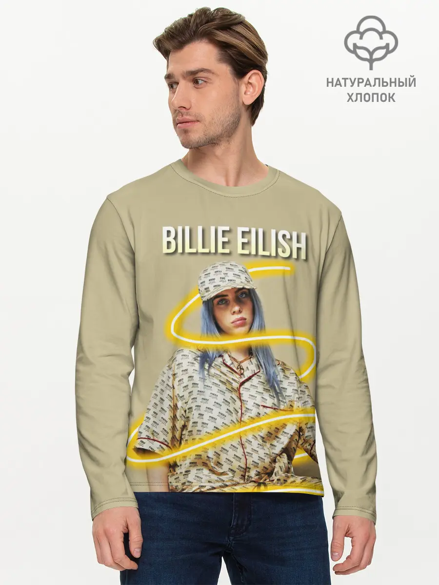 Мужской лонгслив базовый / BILLIE EILISH (P007_P004ooo1865167, P004ooo1865167)
