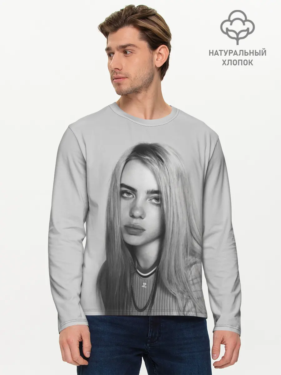 Мужской лонгслив базовый / BILLIE EILISH (P007_P004ooo1865183, P004ooo1865183)
