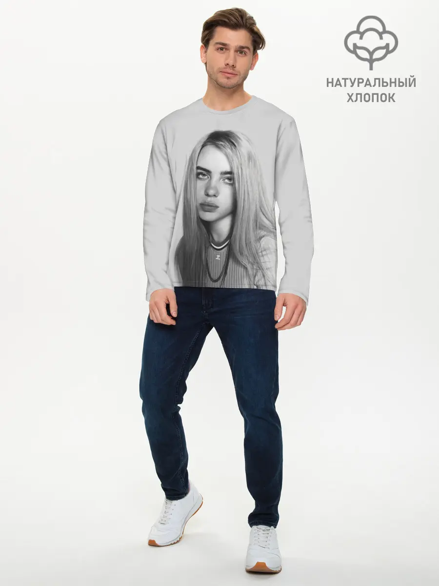 Мужской лонгслив базовый / BILLIE EILISH (P007_P004ooo1865183, P004ooo1865183)