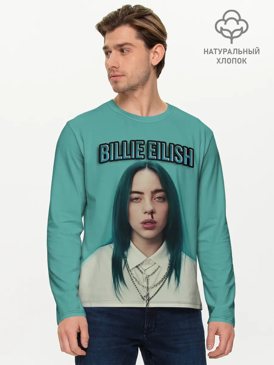 Мужской лонгслив базовый / BILLIE EILISH (P007_P004ooo1865187, P004ooo1865187)