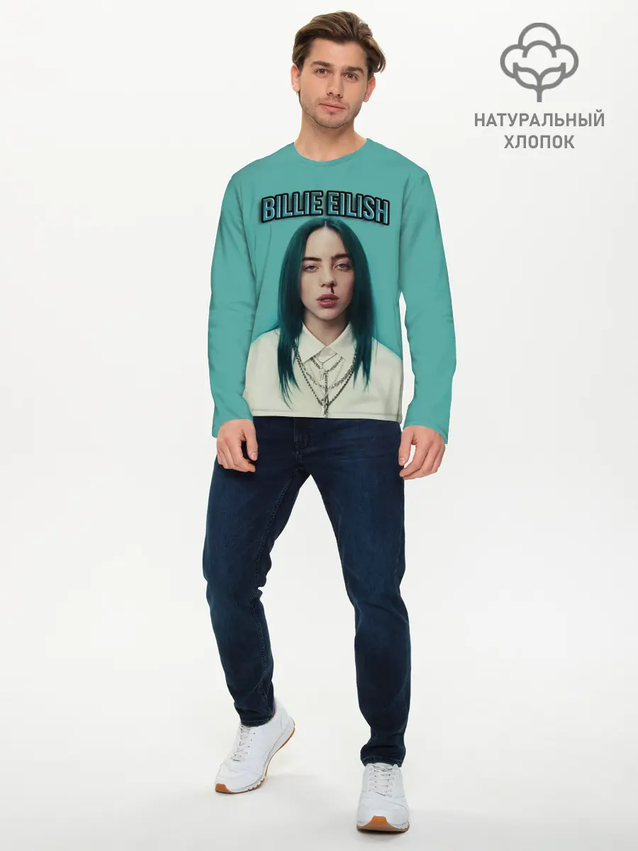 Мужской лонгслив базовый / BILLIE EILISH (P007_P004ooo1865187, P004ooo1865187)