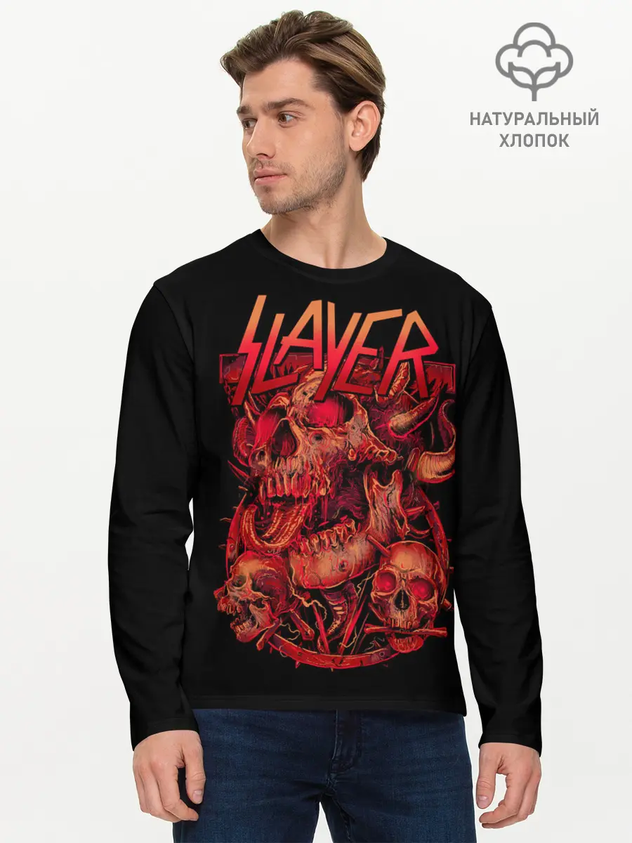 Мужской лонгслив базовый / SLAYER (P007_P004ooo1867241, P004ooo1867241)