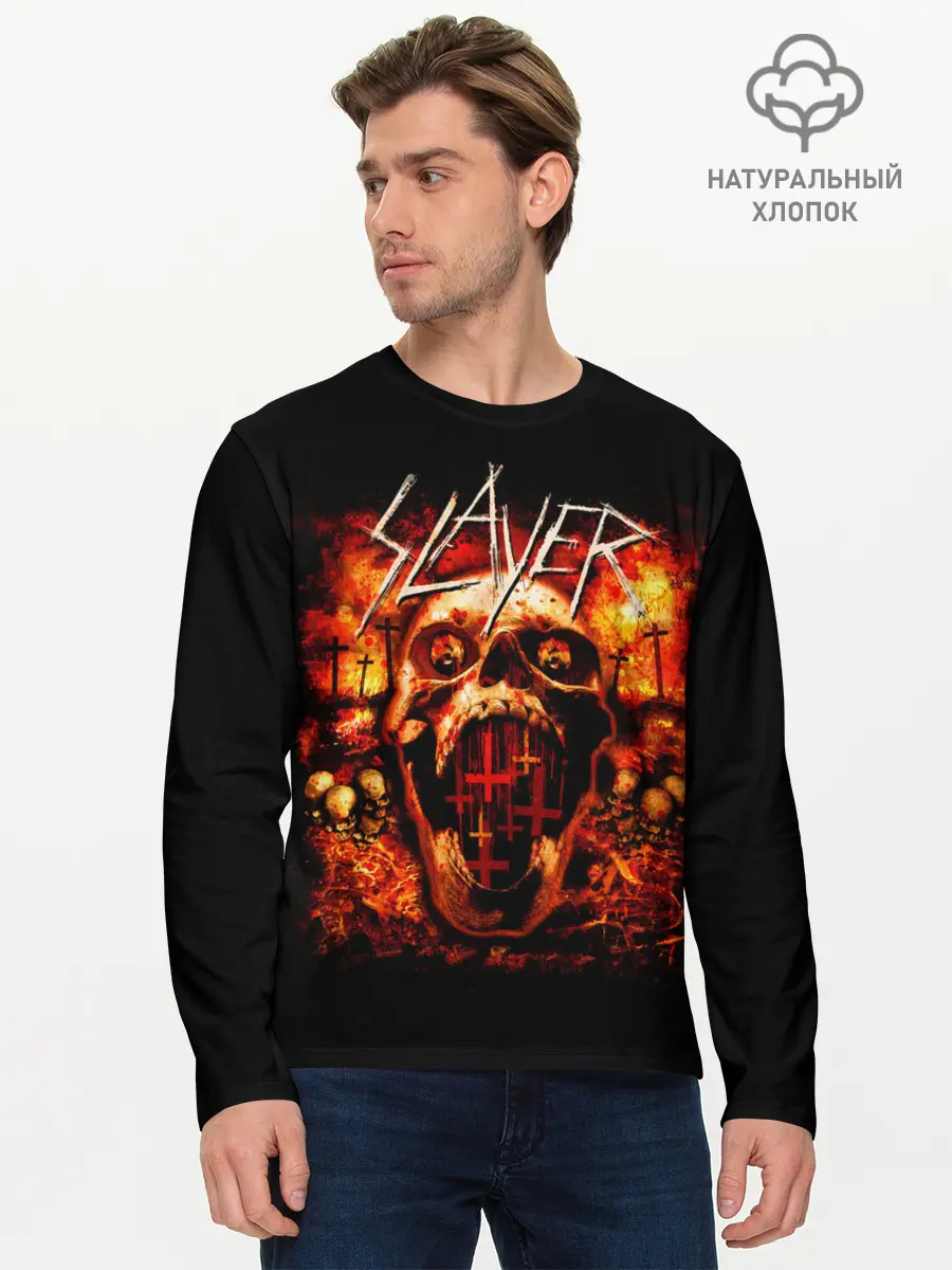 Мужской лонгслив базовый / SLAYER (P007_P004ooo1867243, P004ooo1867243)