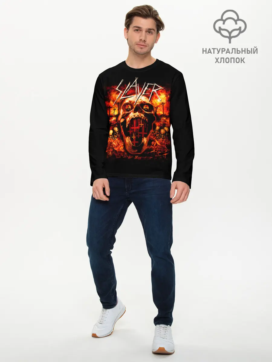 Мужской лонгслив базовый / SLAYER (P007_P004ooo1867243, P004ooo1867243)