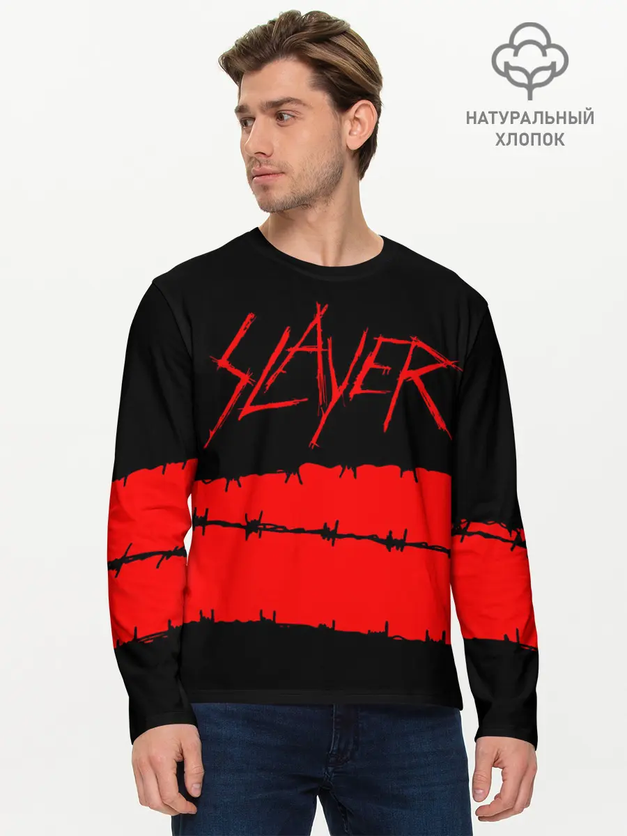 Мужской лонгслив базовый / SLAYER (P007_P004ooo1867201, P004ooo1867201)