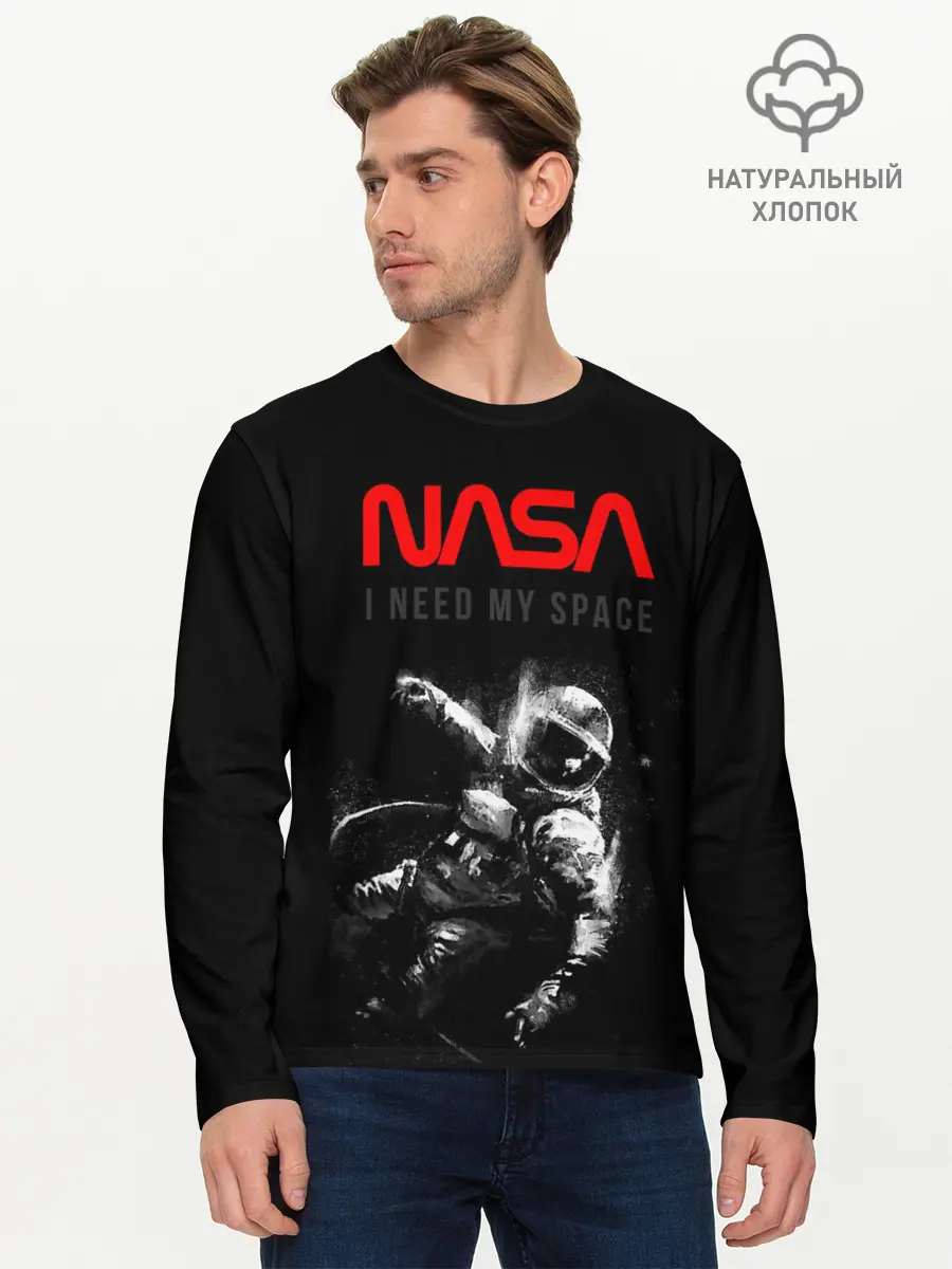 Мужской лонгслив базовый / Nasa (P007_P004ooo1867631, P004ooo1867631)