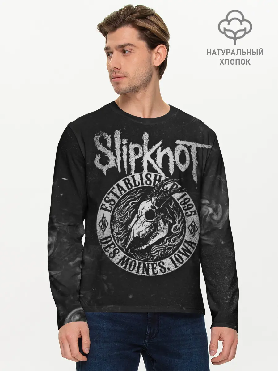 Мужской лонгслив базовый / Slipknot (P007_P004ooo1871447, P004ooo1871447)