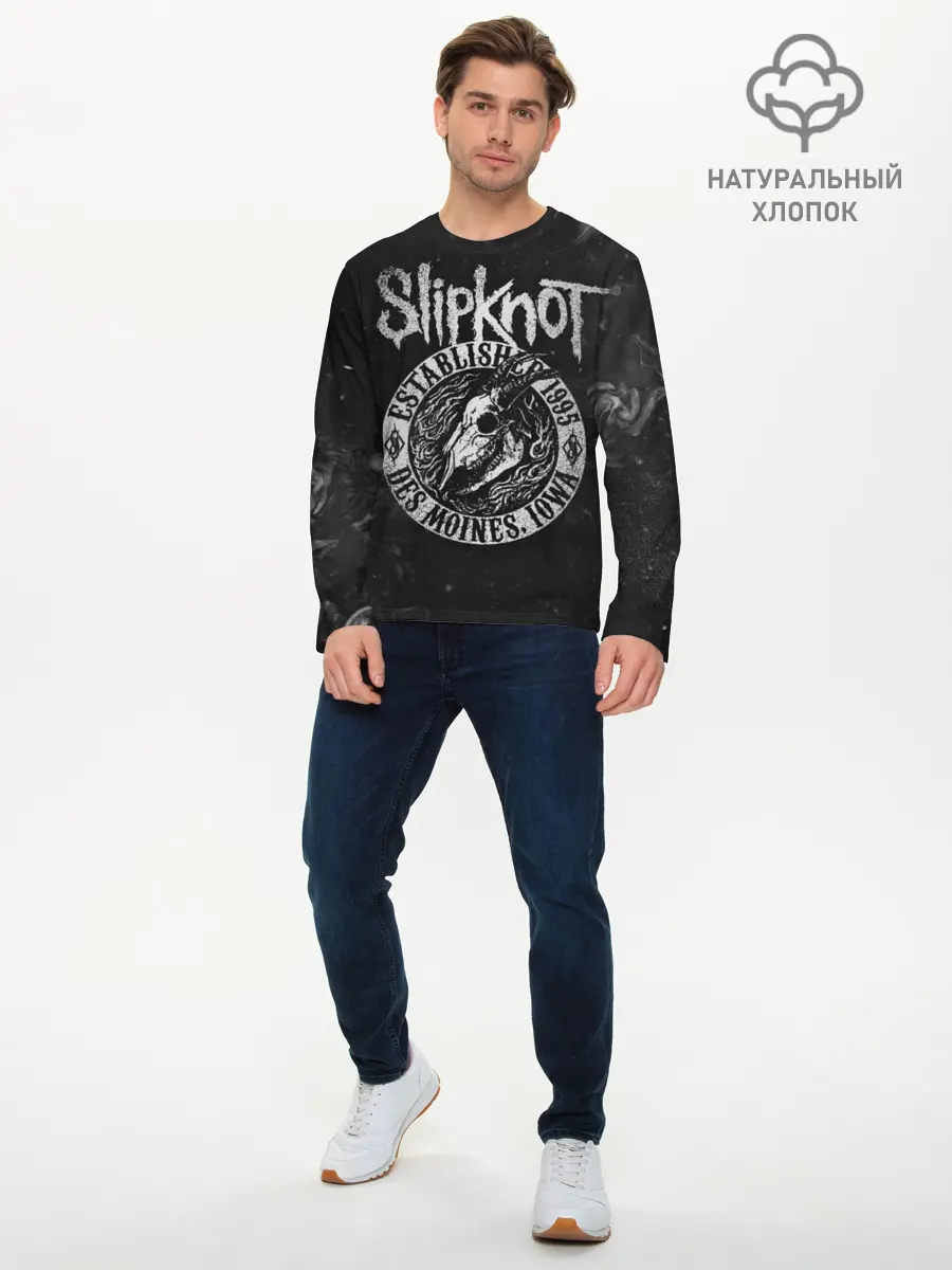 Мужской лонгслив базовый / Slipknot (P007_P004ooo1871447, P004ooo1871447)
