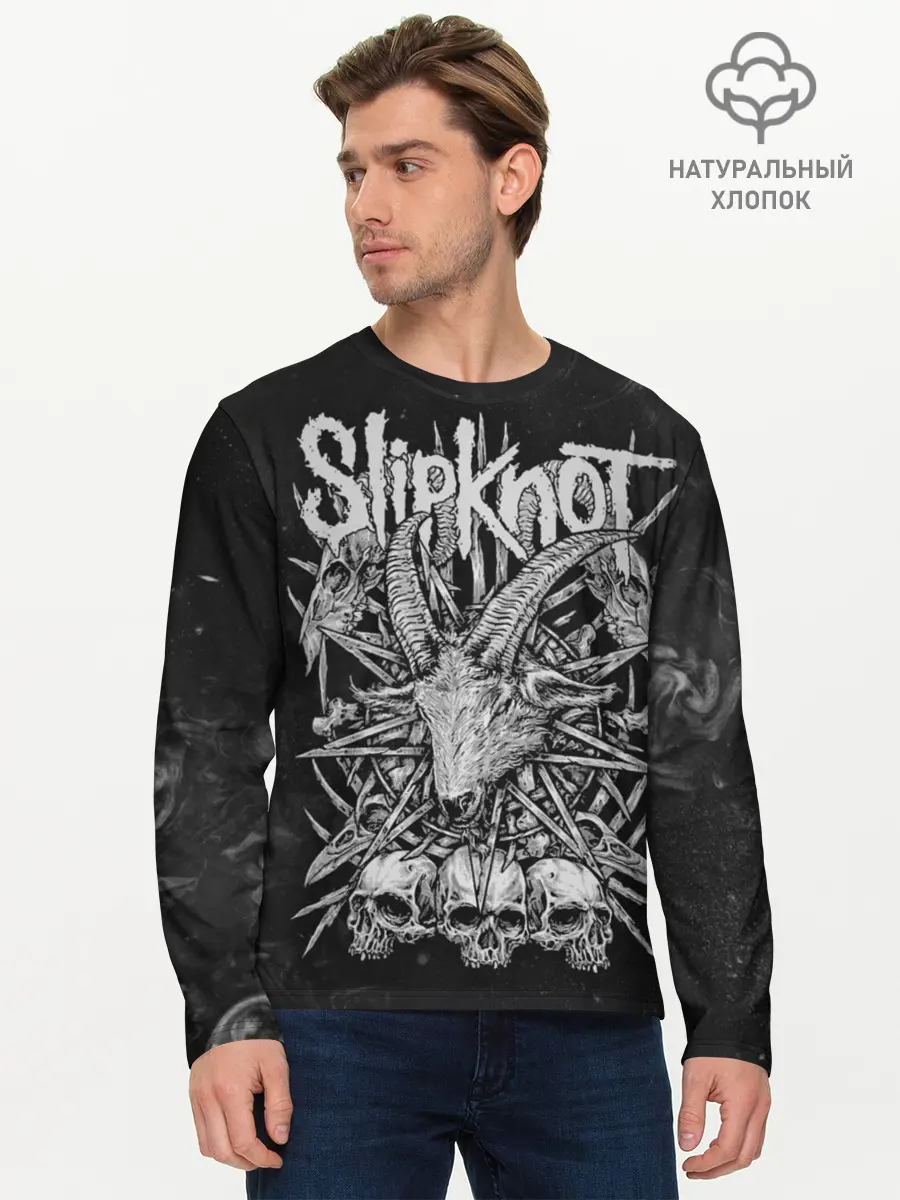 Мужской лонгслив базовый / Slipknot (P007_P004ooo1871491, P004ooo1871491)