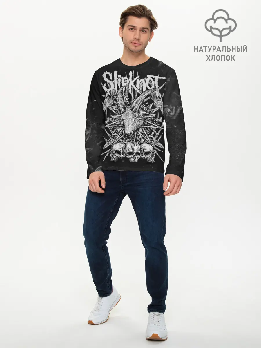Мужской лонгслив базовый / Slipknot (P007_P004ooo1871491, P004ooo1871491)