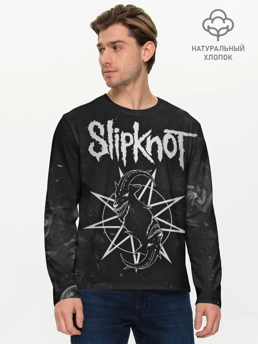 Мужской лонгслив базовый / Slipknot (P007_P004ooo1871495, P004ooo1871495)