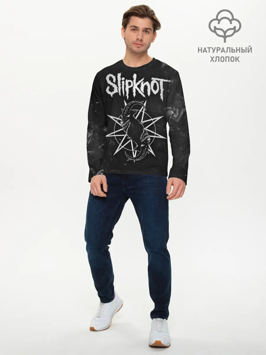 Мужской лонгслив базовый / Slipknot (P007_P004ooo1871495, P004ooo1871495)