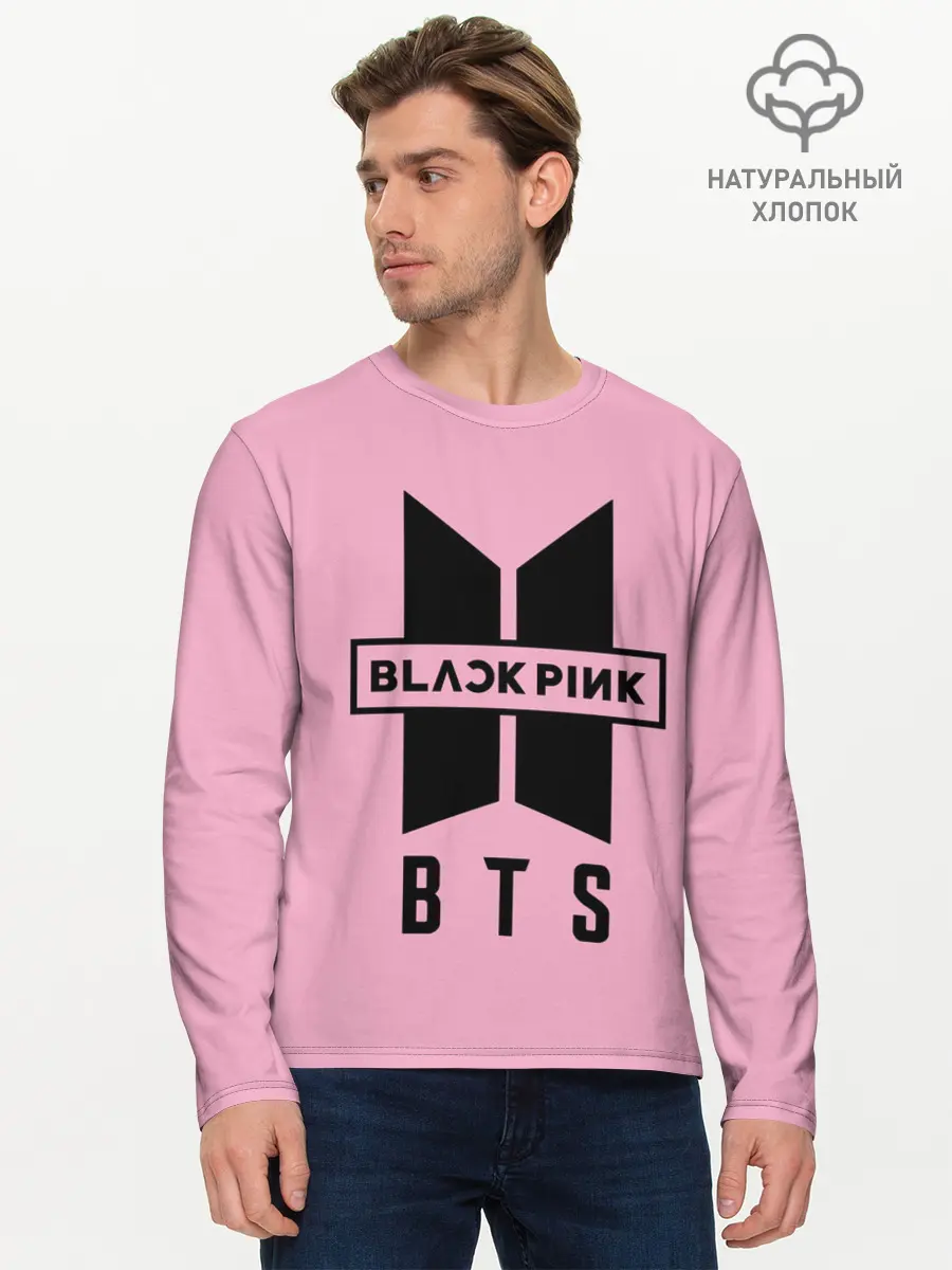 Мужской лонгслив базовый / BTS and BLACKPINK (P007_P004ooo1869411, P004ooo1869411)