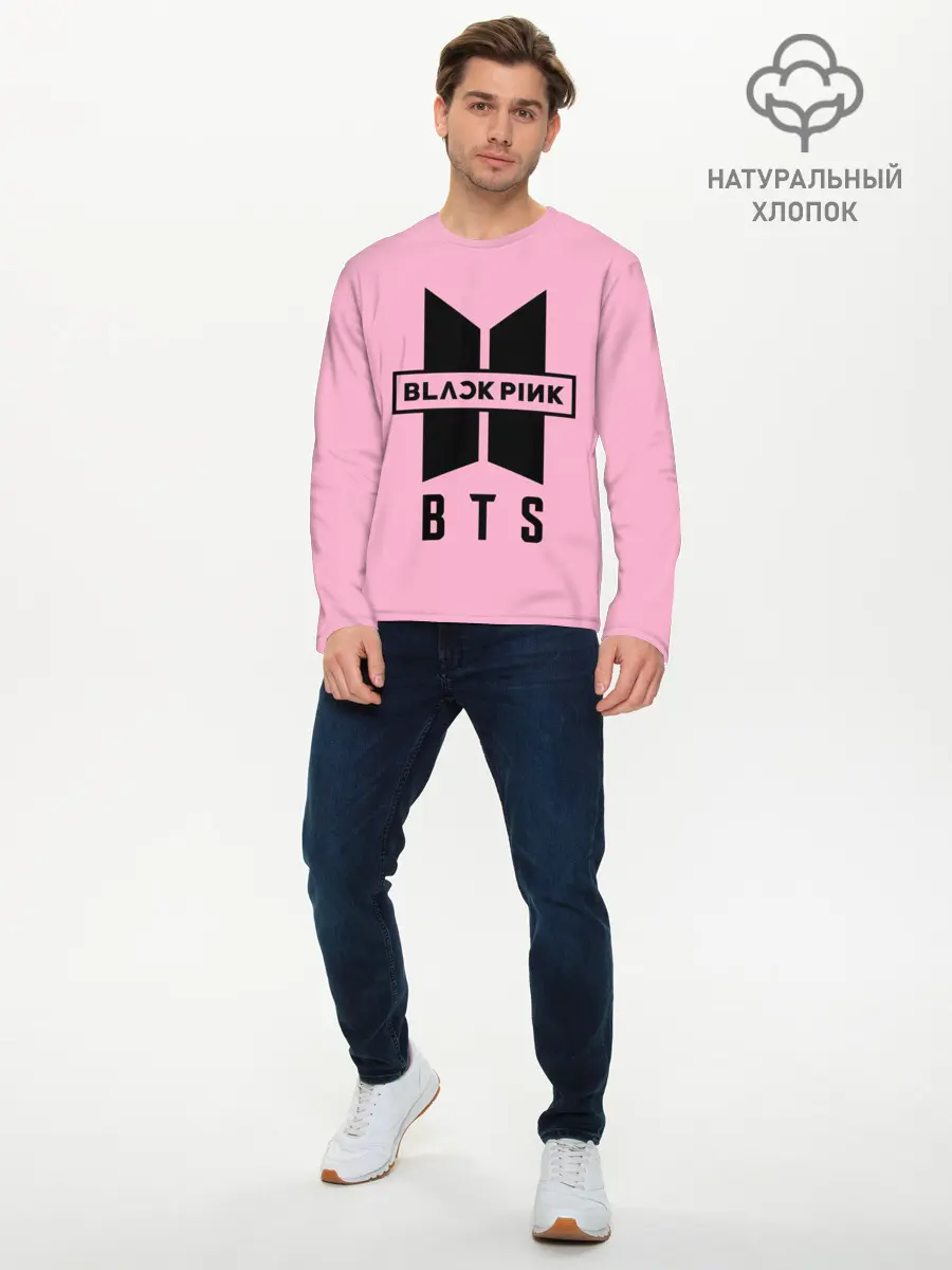 Мужской лонгслив базовый / BTS and BLACKPINK (P007_P004ooo1869411, P004ooo1869411)