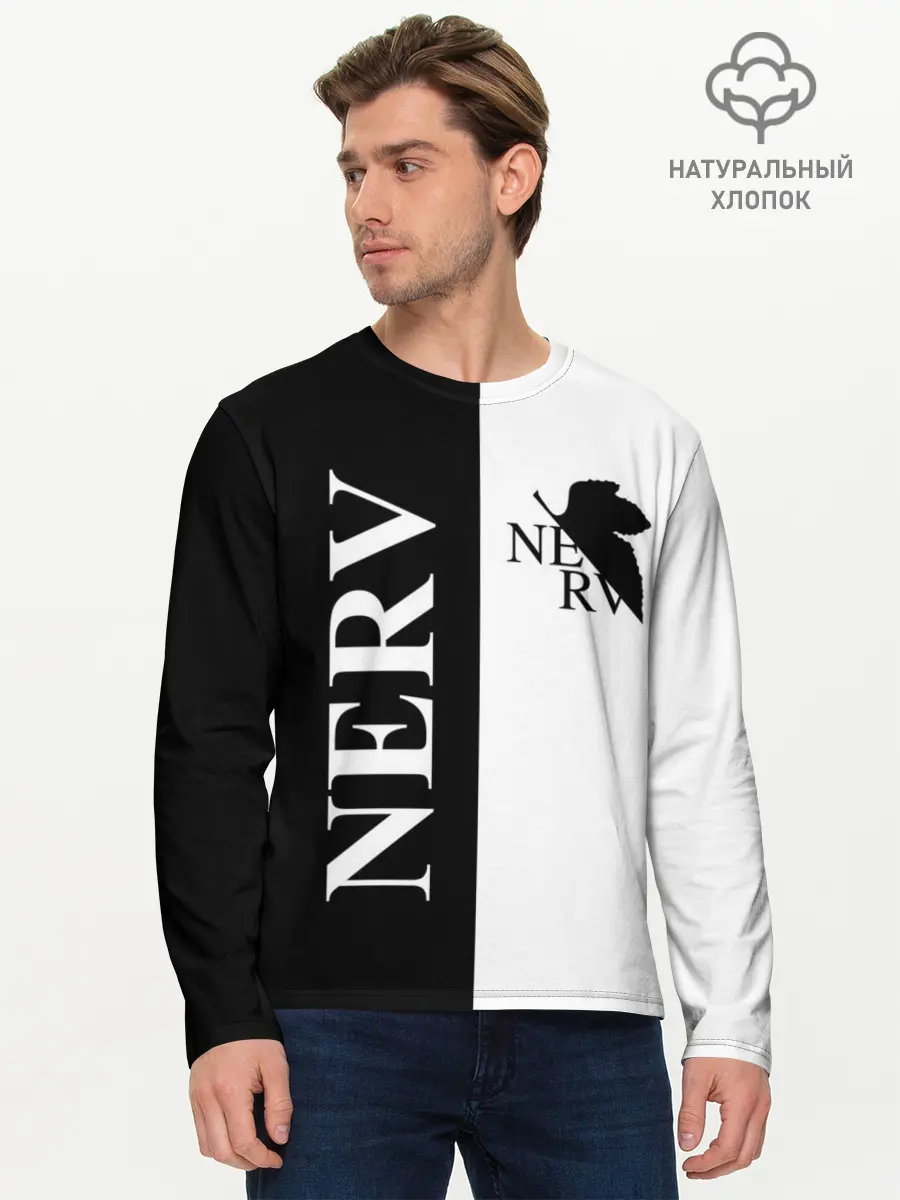 Мужской лонгслив базовый / Nerv black (P007_P004ooo1874825, P004ooo1874825)