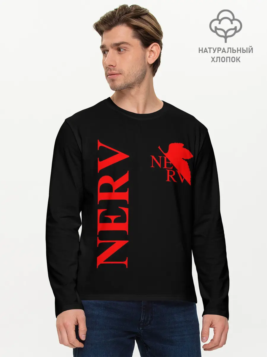 Мужской лонгслив базовый / Nerv red (P007_P004ooo1874833, P004ooo1874833)