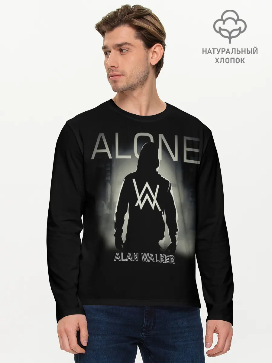 Мужской лонгслив базовый / Alan Walker (P007_P004ooo1874933, P004ooo1874933)