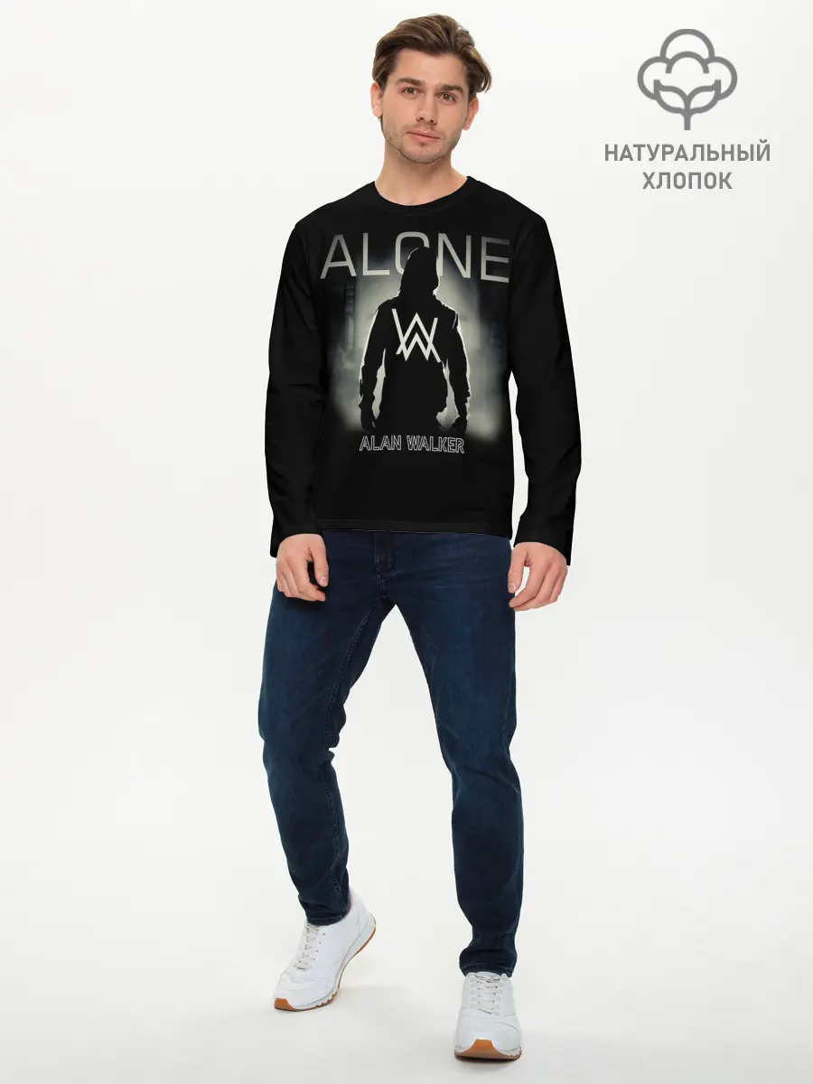 Мужской лонгслив базовый / Alan Walker (P007_P004ooo1874933, P004ooo1874933)