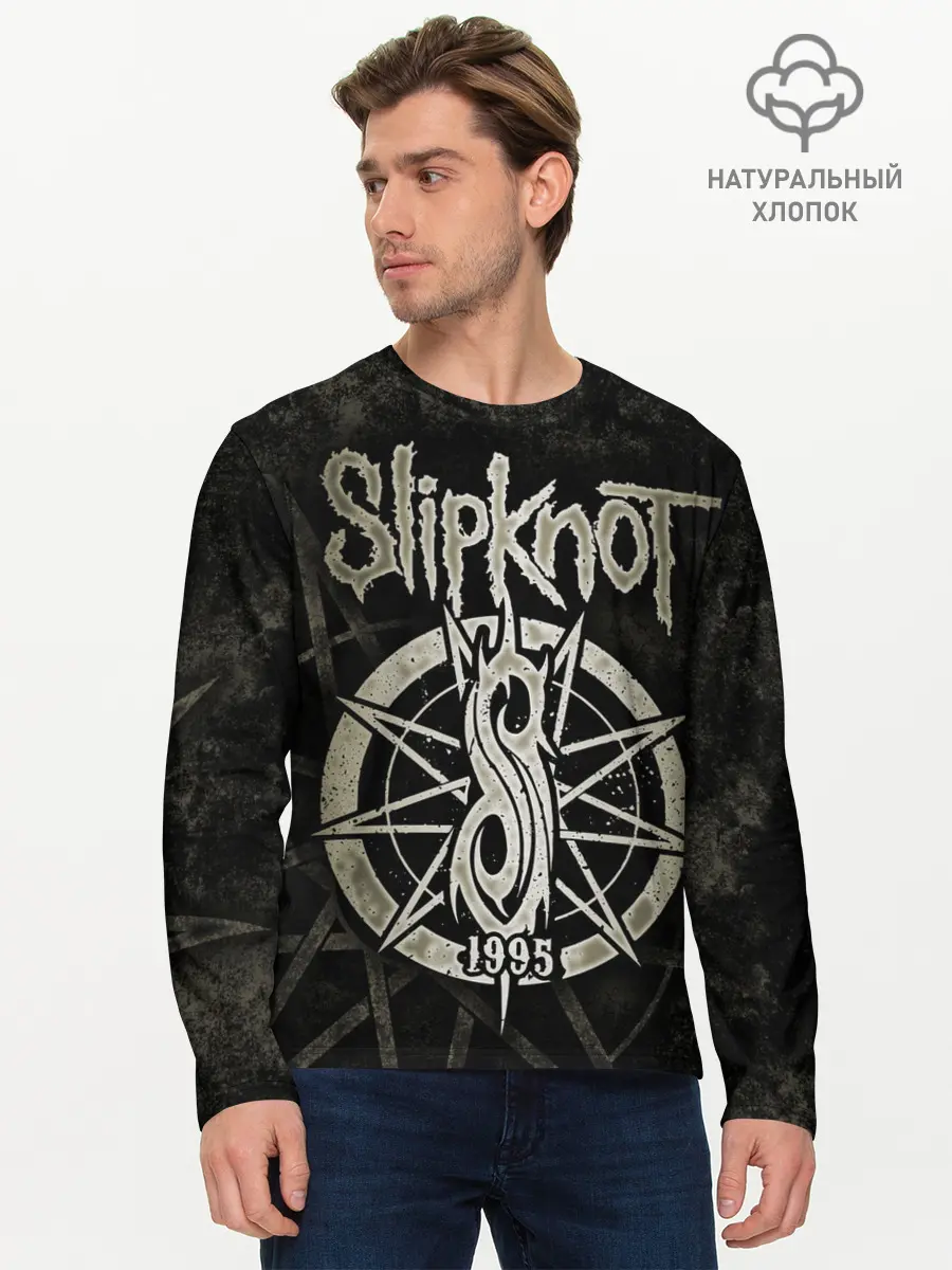 Мужской лонгслив базовый / Slipknot (P007_P004ooo1872841, P004ooo1872841)