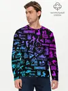 Мужской лонгслив базовый / FORTNITE NEON | ФОРТНАЙТ НЕОН (P007_P004ooo1874649, P004ooo1874649)