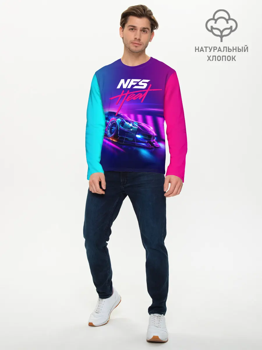 Мужской лонгслив базовый / NEED FOR SPEED - HEAT (P007_P004ooo1876429, P004ooo1876429)