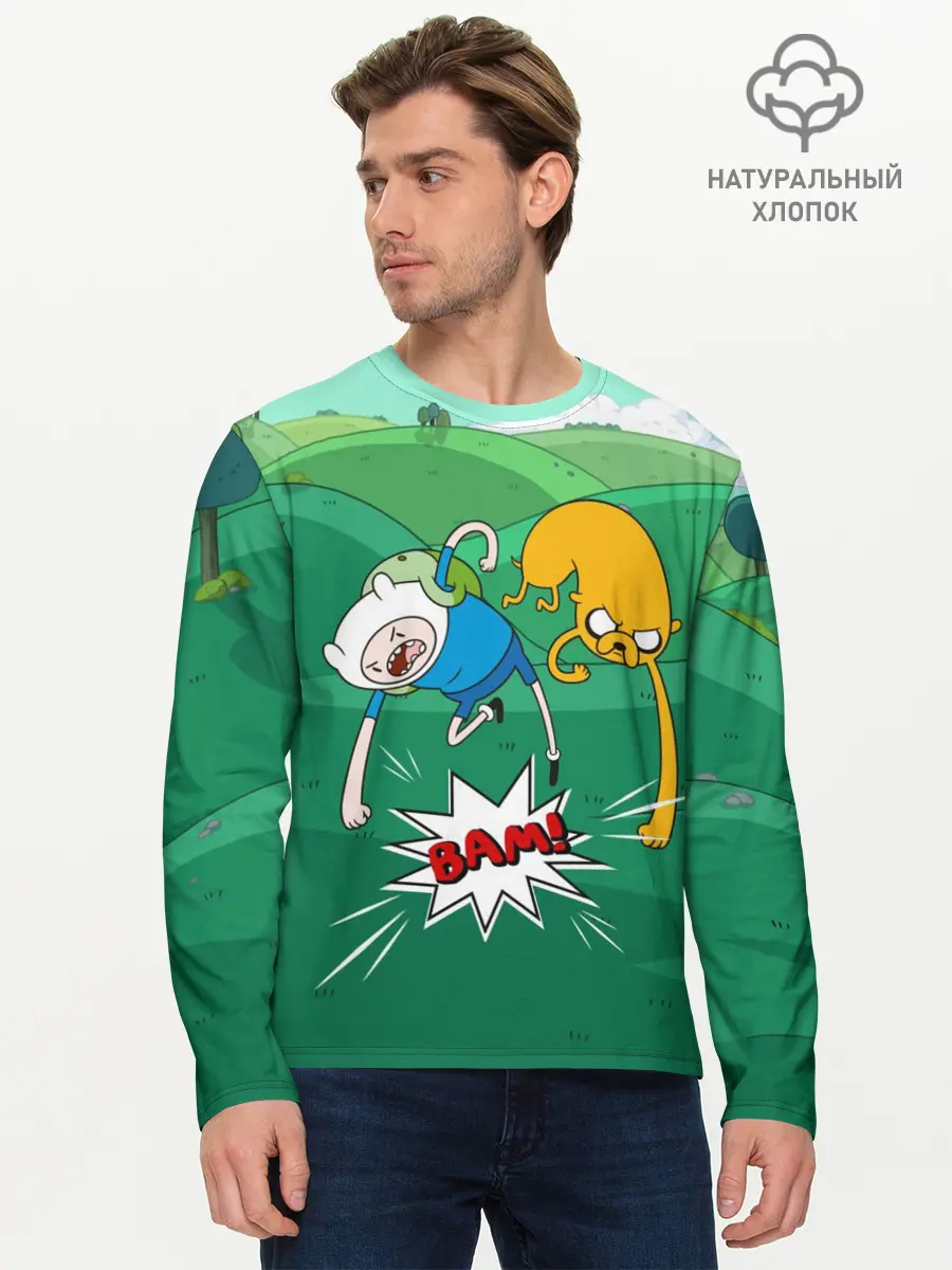 Мужской лонгслив базовый / Bam! (P007_P004ooo1876283, P004ooo1876283)