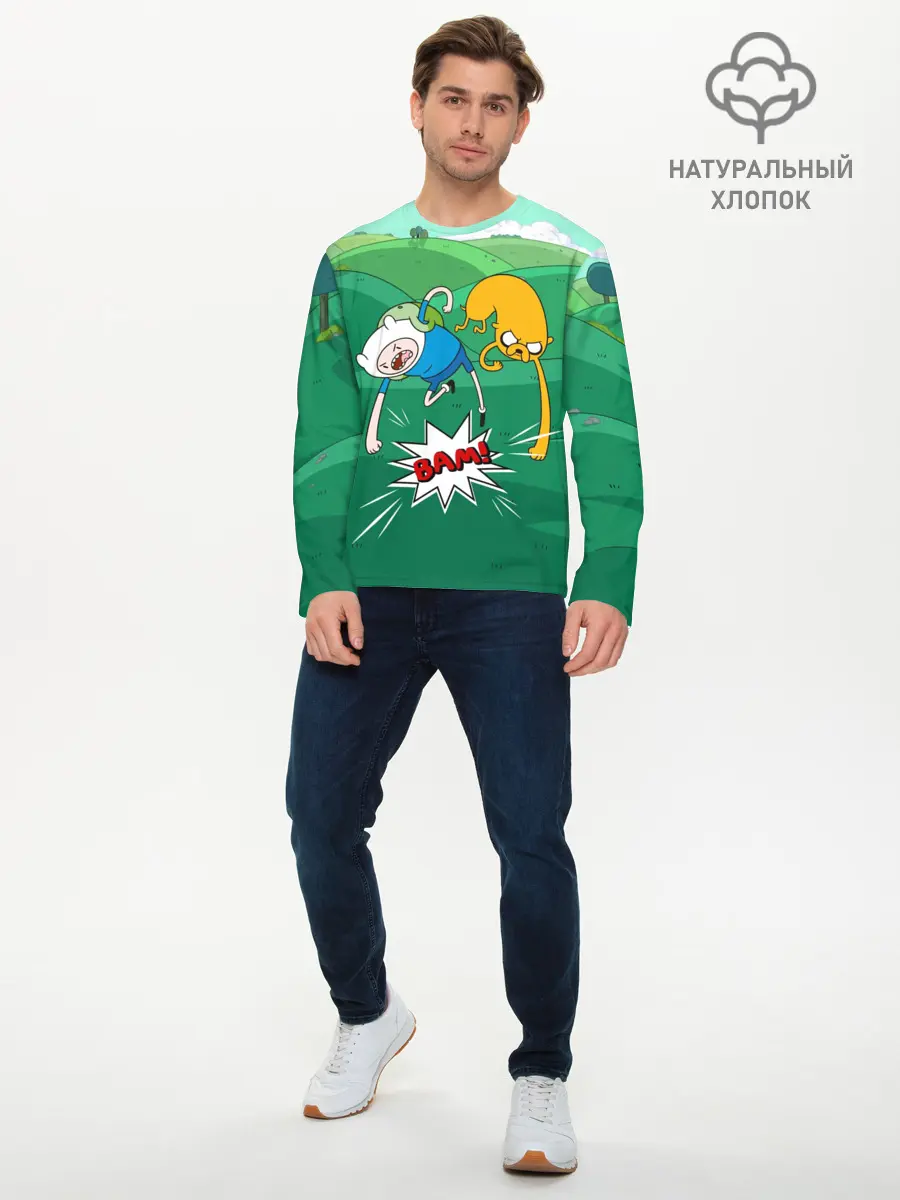 Мужской лонгслив базовый / Bam! (P007_P004ooo1876283, P004ooo1876283)