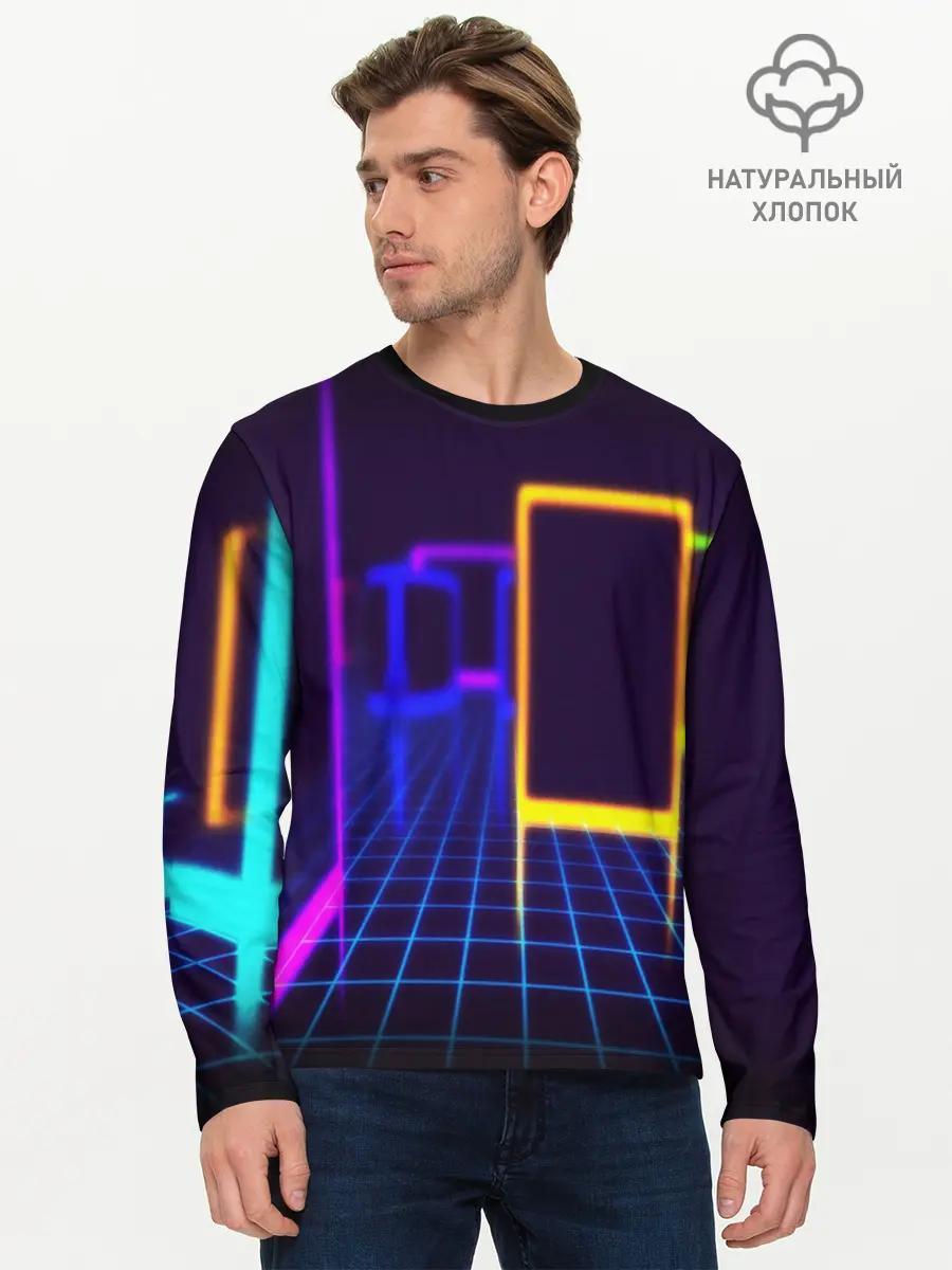 Мужской лонгслив базовый / NEON STYLE (P007_P004ooo1879207, P004ooo1879207)
