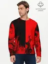 Мужской лонгслив базовый / BLACK RED FIRE (P007_P004ooo1880213, P004ooo1880213)