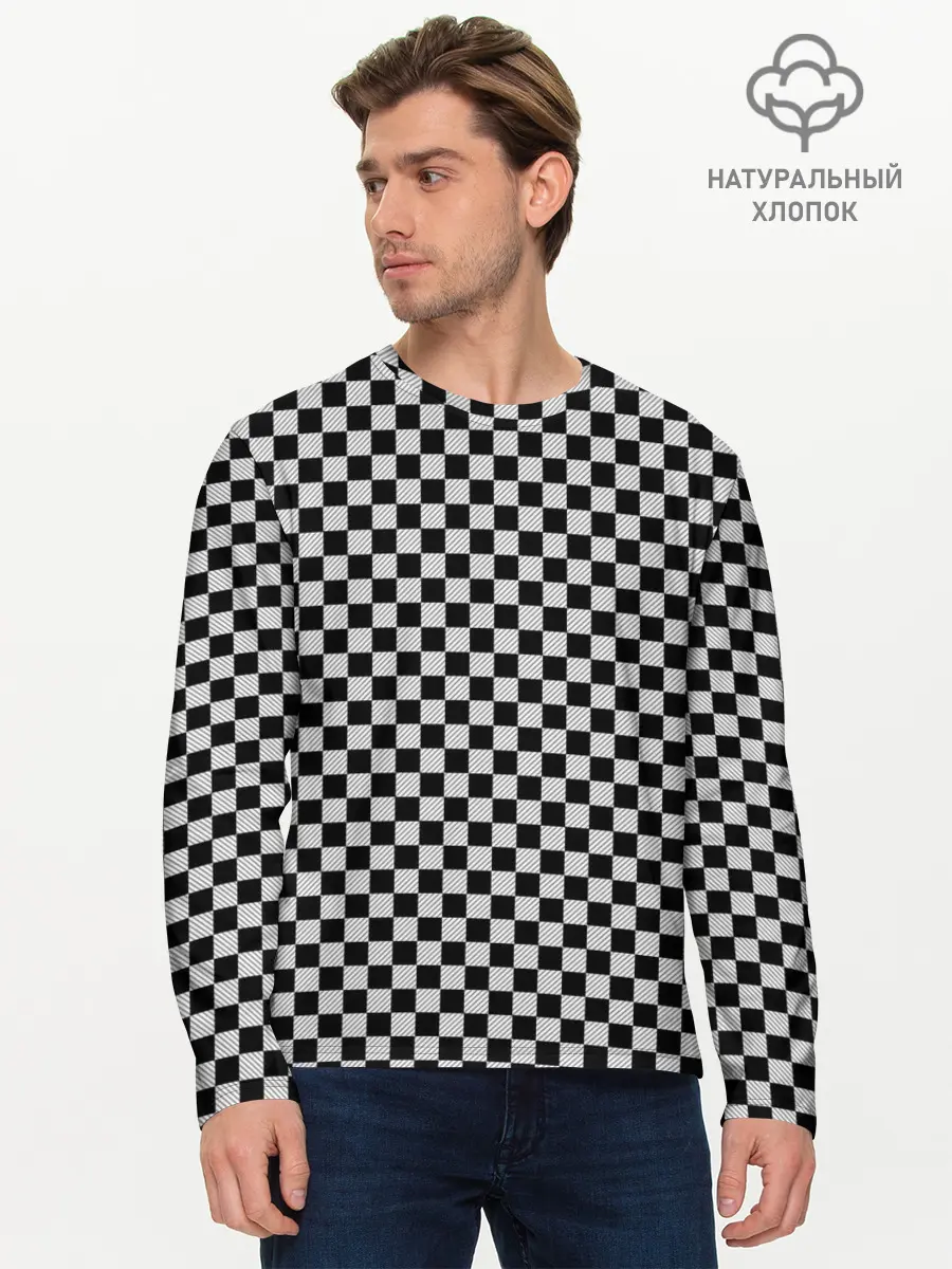 Мужской лонгслив базовый / Checkerboard Color (P007_P004ooo1882347, P004ooo1882347)