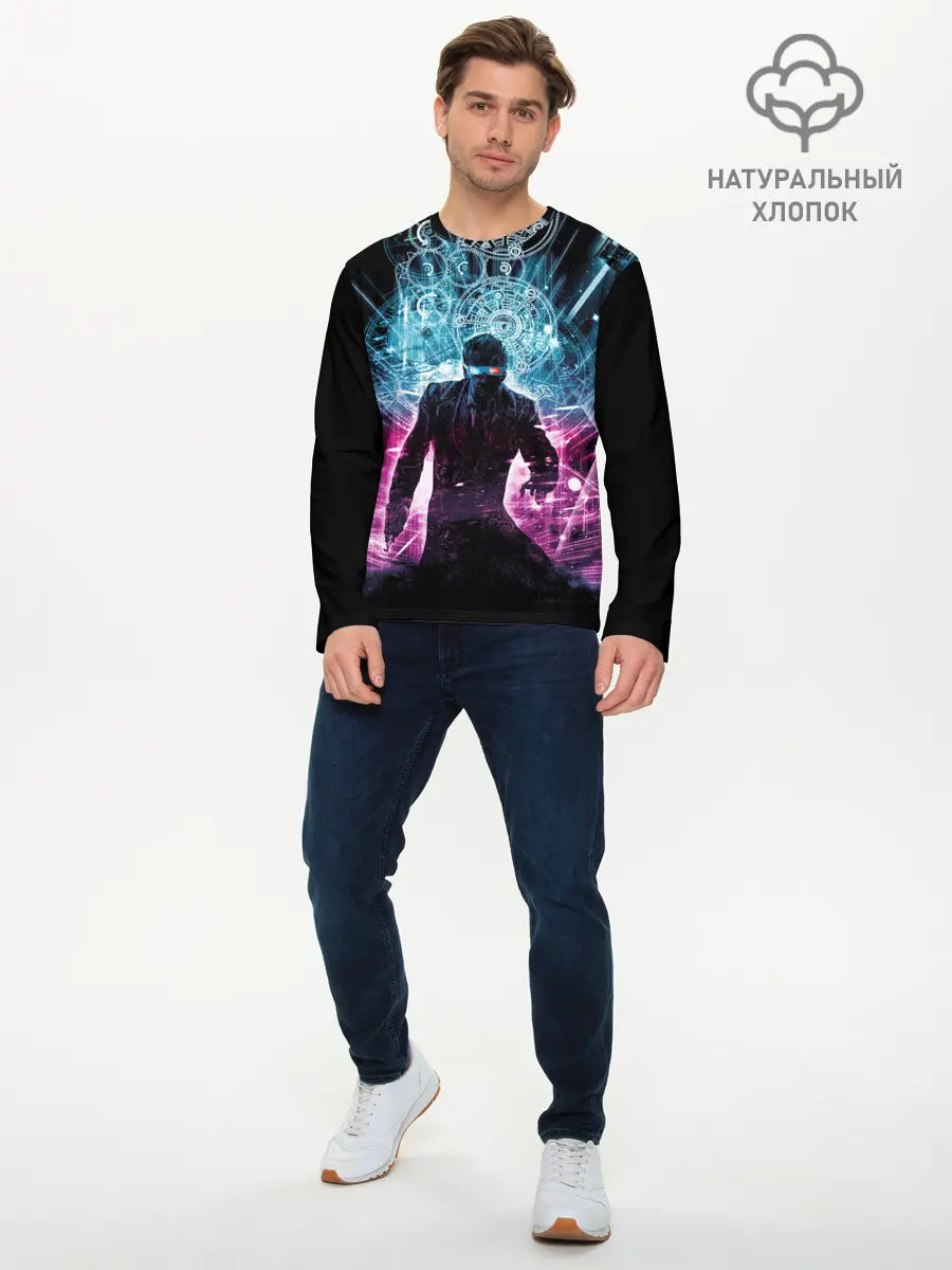 Мужской лонгслив базовый / Доктор Кто (P007_P004ooo1882421, P004ooo1882421)