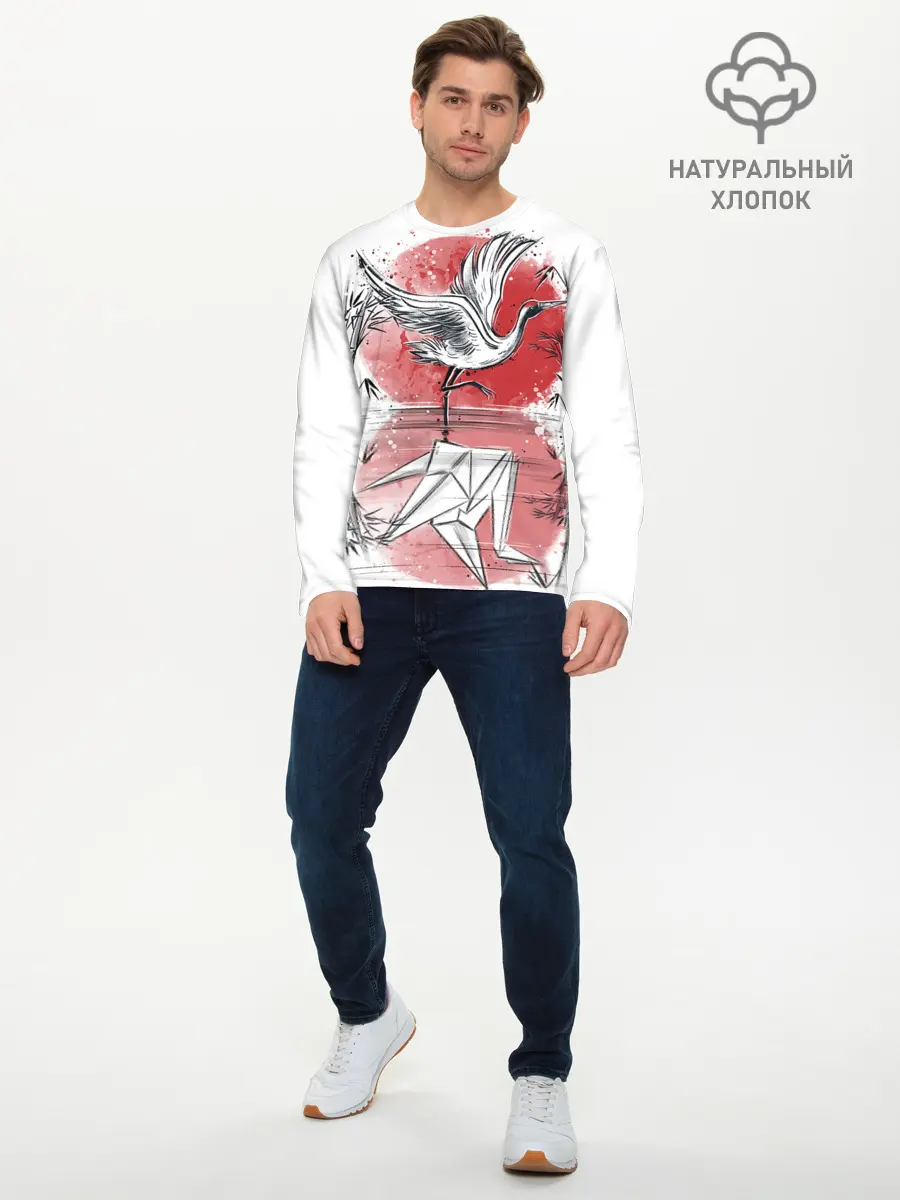 Мужской лонгслив базовый / Японская мечта (P007_P004ooo1882743, P004ooo1882743)