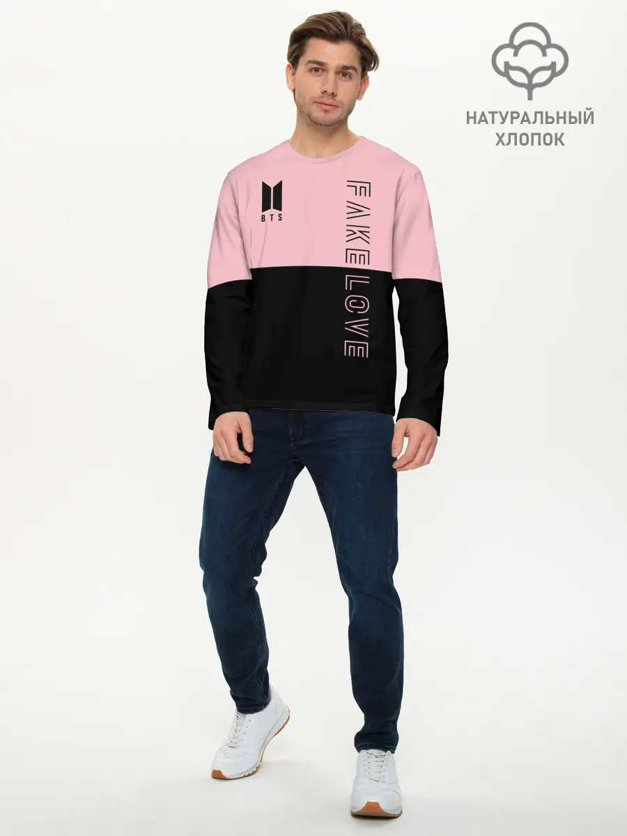 Мужской лонгслив базовый / BTS Fake Love (P007_P004ooo1886739, P004ooo1886739)