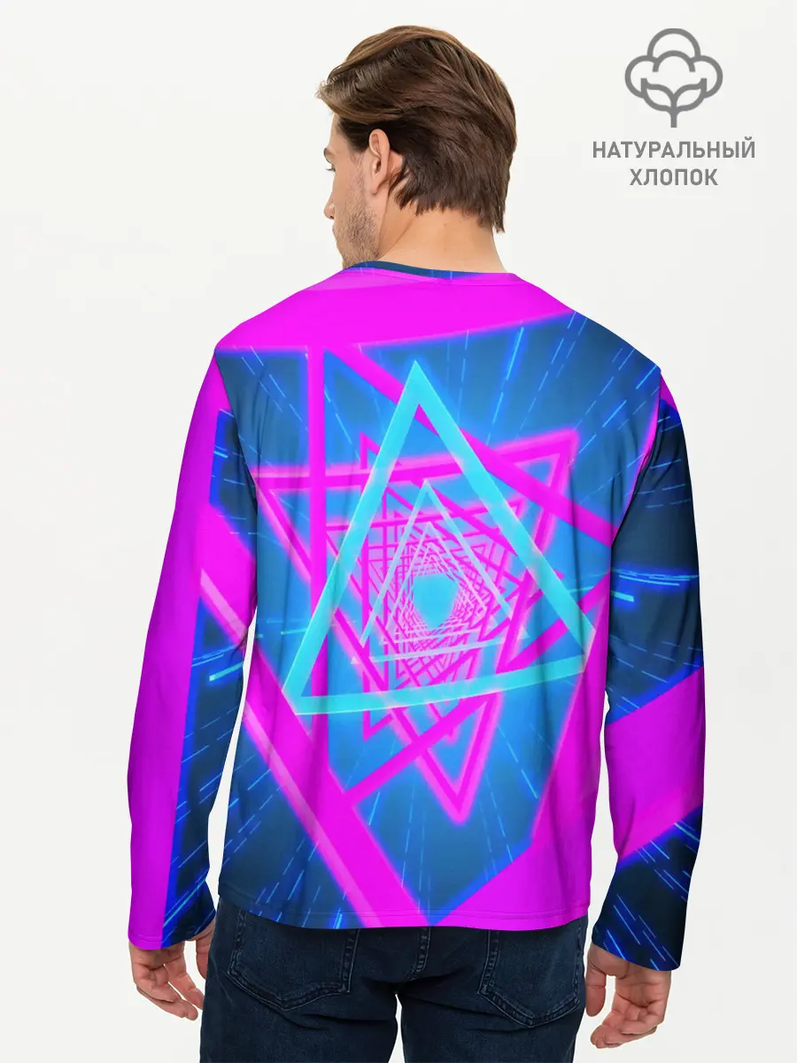 Мужской лонгслив базовый / MUSIC NEON (P007_P004ooo1887361, P004ooo1887361)