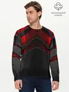 Мужской лонгслив базовый / Black & Red Metal (P007_P004ooo1887523, P004ooo1887523)