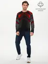 Мужской лонгслив базовый / Black & Red Metal (P007_P004ooo1887523, P004ooo1887523)