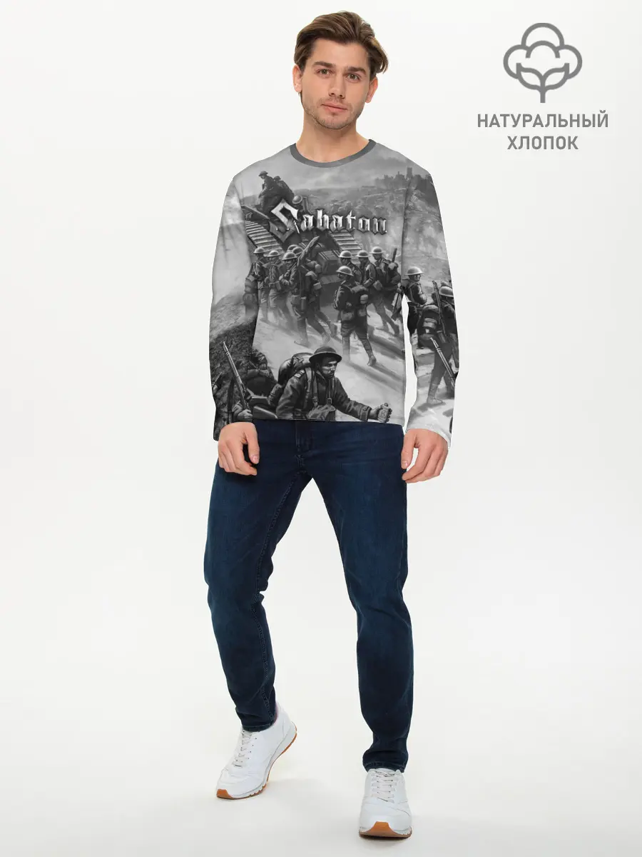 Мужской лонгслив базовый / Sabaton (P007_P004ooo1884243, P004ooo1884243)