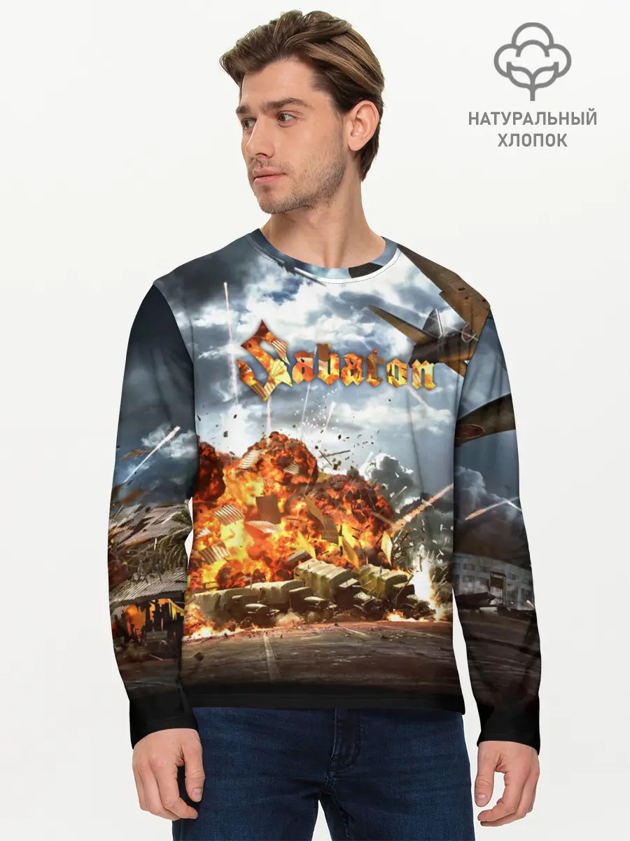 Мужской лонгслив базовый / Sabaton (P007_P004ooo1884075, P004ooo1884075)
