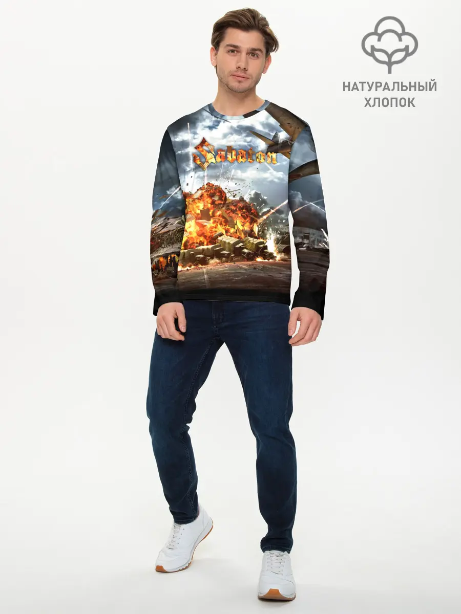 Мужской лонгслив базовый / Sabaton (P007_P004ooo1884075, P004ooo1884075)