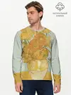 Мужской лонгслив базовый / Подсолнухи (P007_P004ooo1890095, P004ooo1890095)