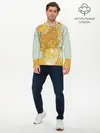 Мужской лонгслив базовый / Подсолнухи (P007_P004ooo1890095, P004ooo1890095)