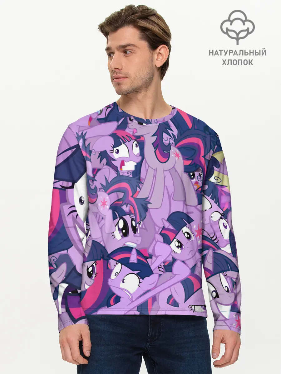 Мужской лонгслив базовый / PATTERN PONY (P007_P004ooo1891969, P004ooo1891969)