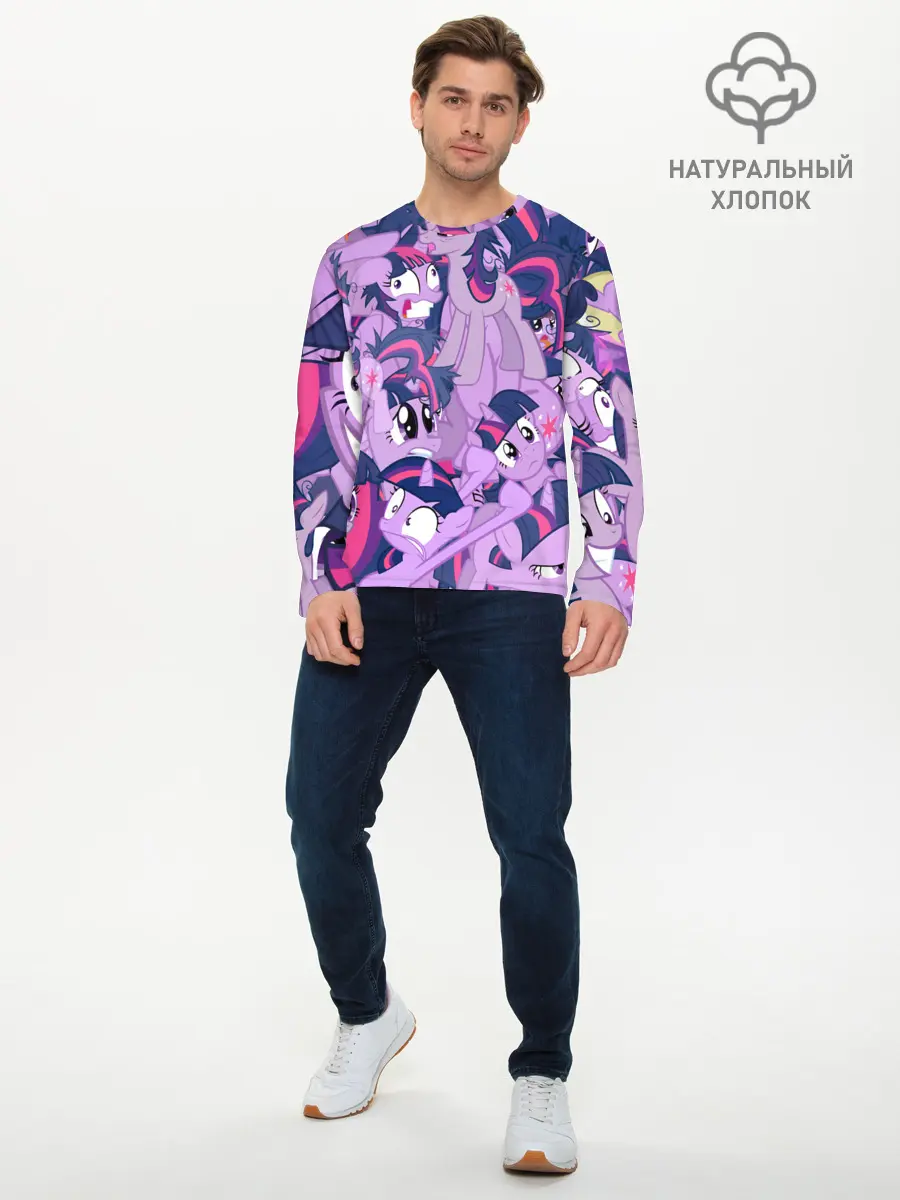 Мужской лонгслив базовый / PATTERN PONY (P007_P004ooo1891969, P004ooo1891969)