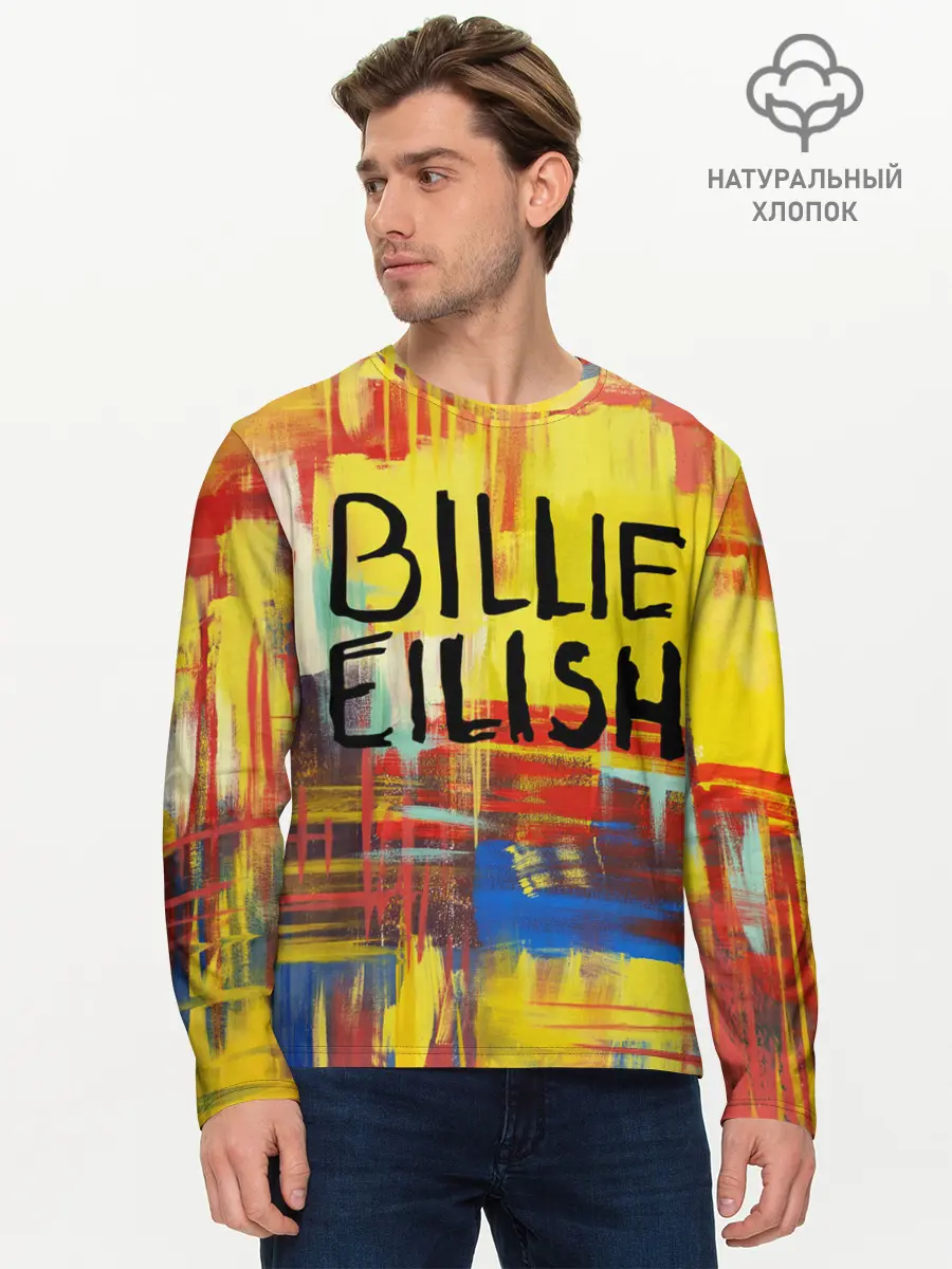 Мужской лонгслив базовый / BILLIE EILISH (P007_P004ooo1892659, P004ooo1892659)
