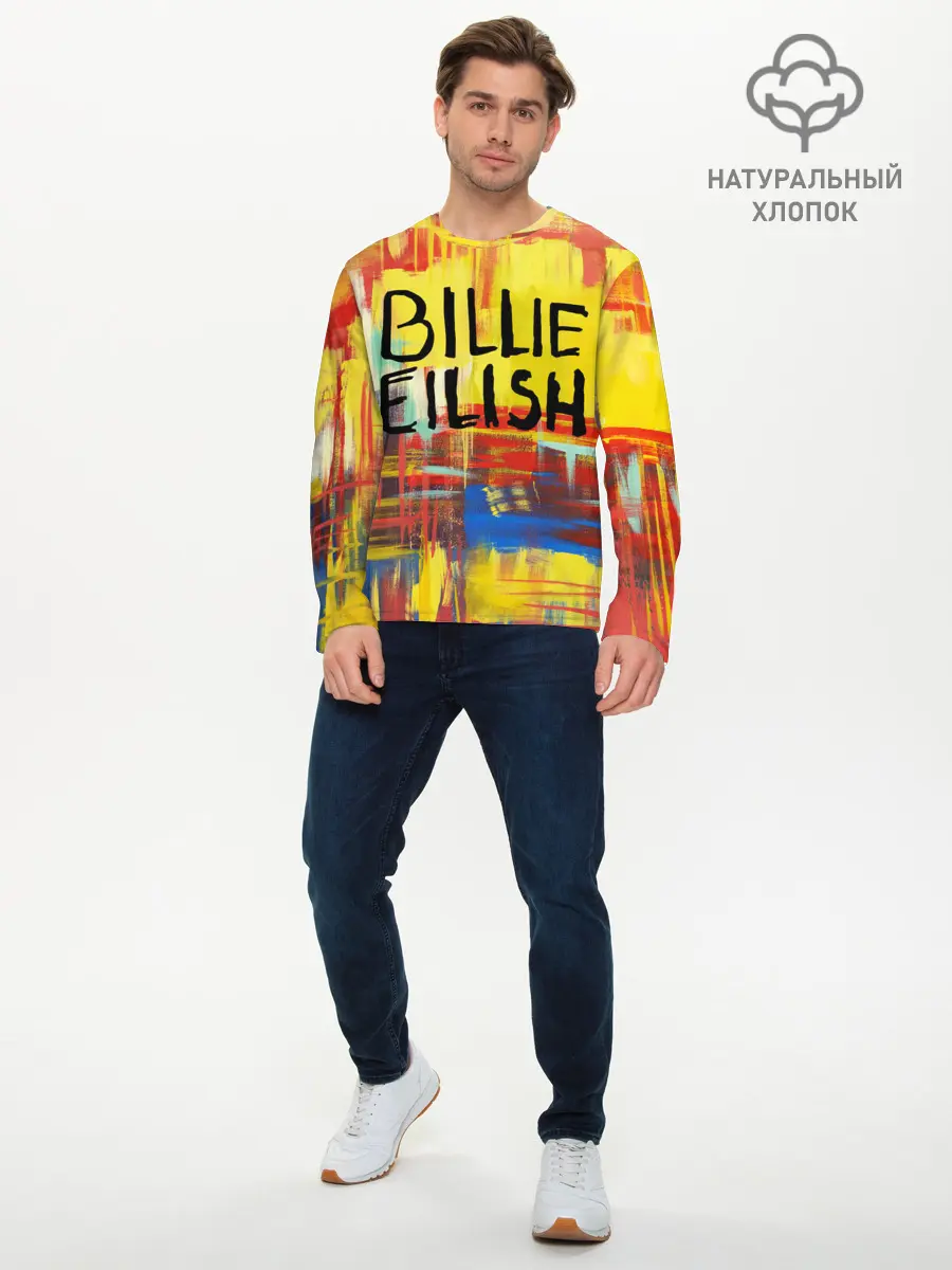 Мужской лонгслив базовый / BILLIE EILISH (P007_P004ooo1892659, P004ooo1892659)