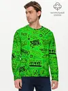 Мужской лонгслив базовый / Billie Eilish Graffiti glow (P007_P004ooo1891129, P004ooo1891129)