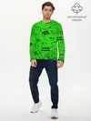 Мужской лонгслив базовый / Billie Eilish Graffiti glow (P007_P004ooo1891129, P004ooo1891129)